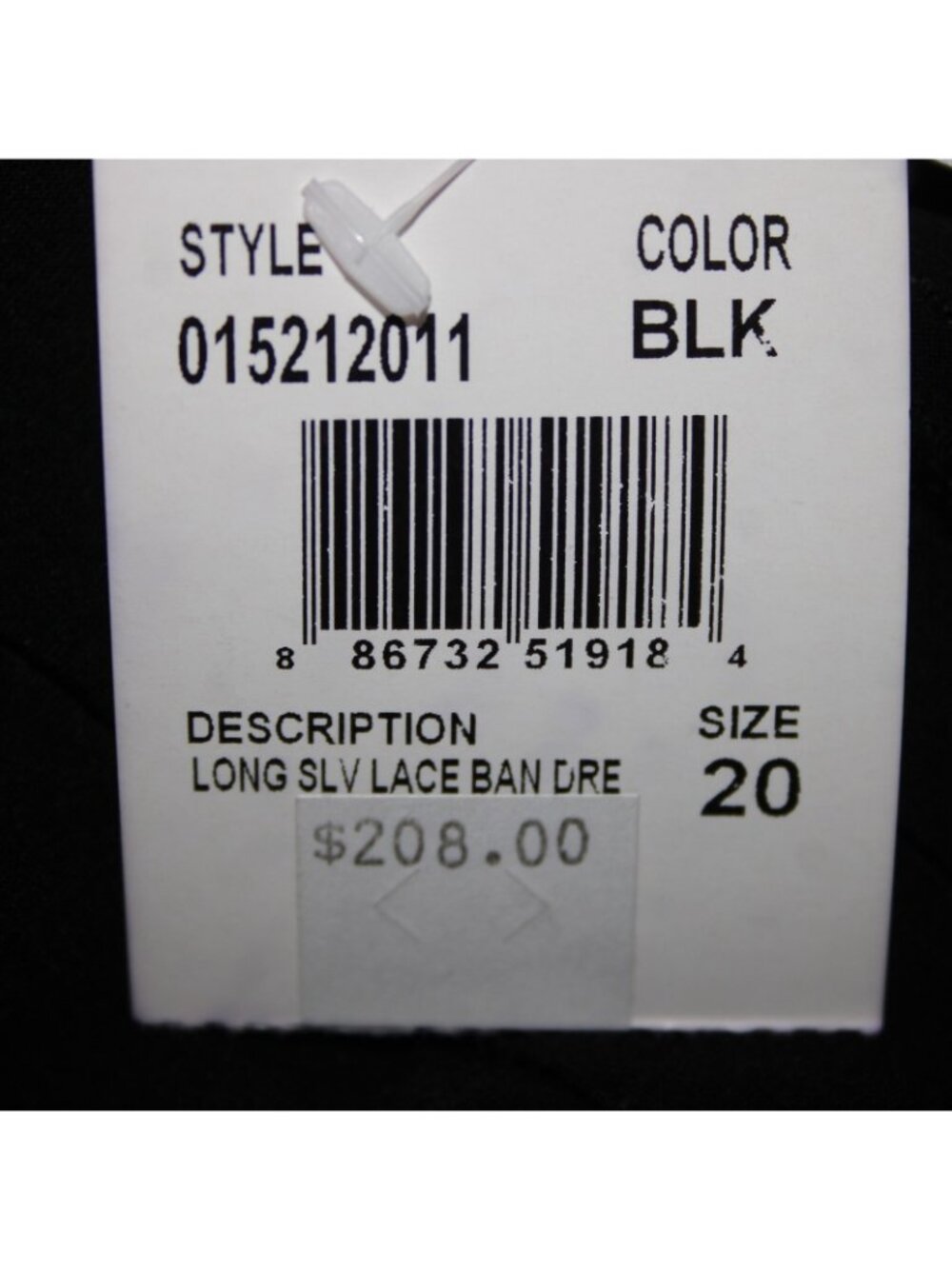 Adrianna Papell $208 Sz 20 Black Tan Lined Lace V Neck Nylon Polyester Dress - Picture 8 of 15